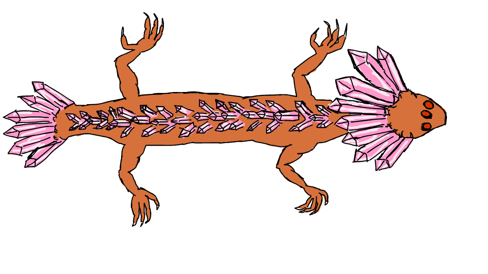 Red crystal creature