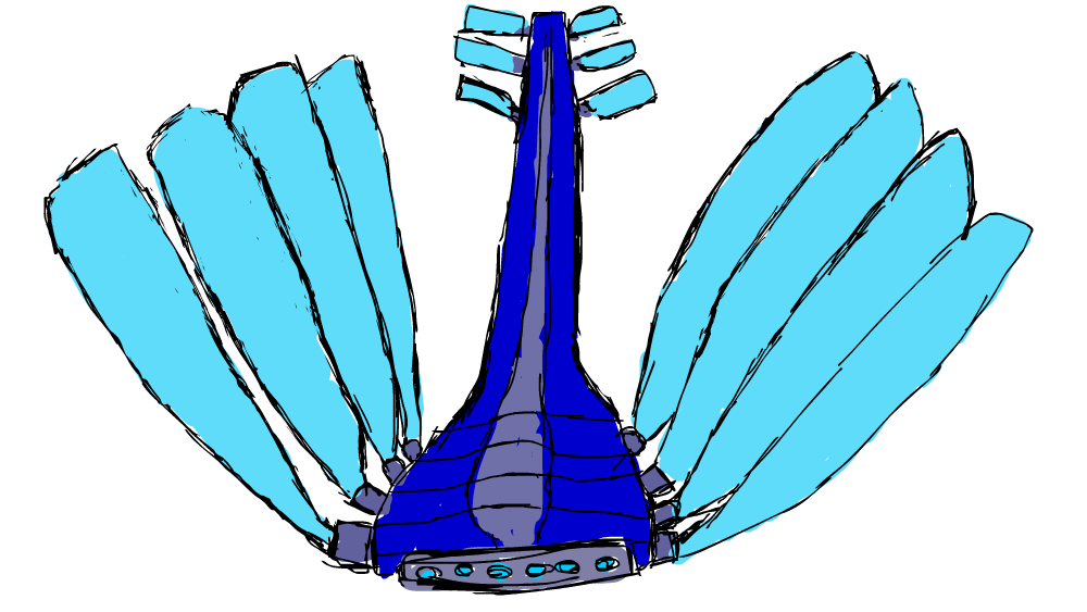 Blue tech Creature Sprite